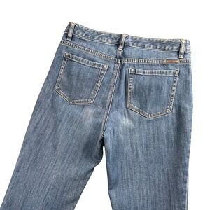 VTG Liz Claiborne Womens Bootcut Jeans Medium Wash Blue Denim 8 Mid Rise Stretch